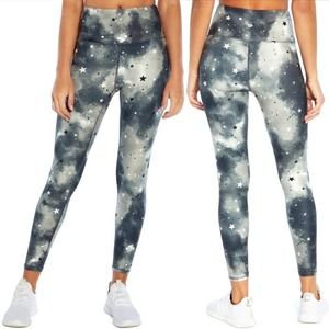 NWT Wildfox Sweat High Rise Black/White Stars & Clouds Leggings WLL1548T SZ XL